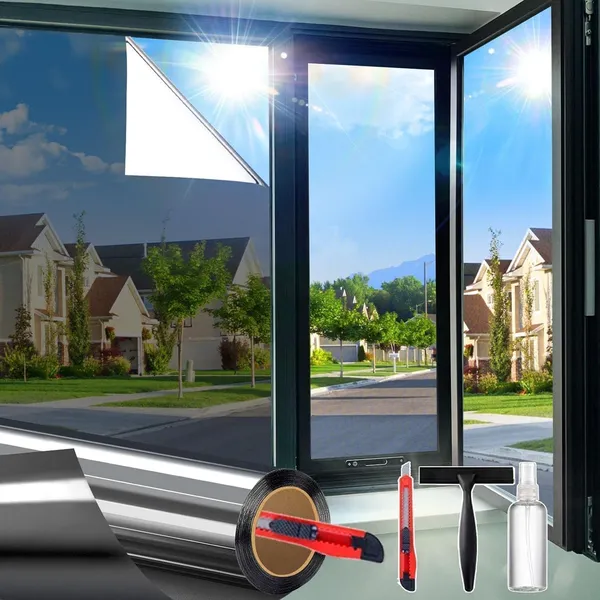 Dwersty One-Way Mirror Film – Black-Silver